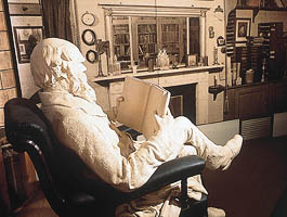 Model of Darwin in his study